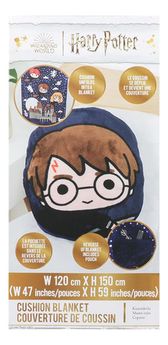 Manta De Viaje 2 En 1 Harry Potter Suave Y Compacta
