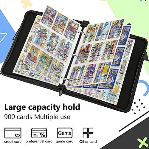 9-pockets Trading Card Binder With Sleeves,card Binder ...