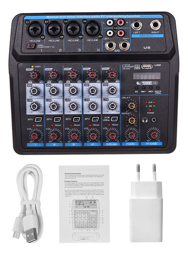 Mesa De Mezclas Con Mezcladores Consola De Audio Sound Chann