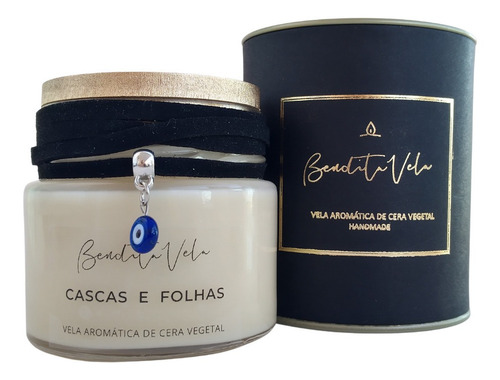 Vela De Soja Olho Grego | Aroma Cascas E Folhas