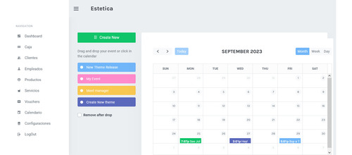 Sistema Centros Estetica Calendario Clientes Reportes Stock