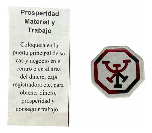 Prosperidad Material Y De Trabajo Amuleto En Espejo De 3cm