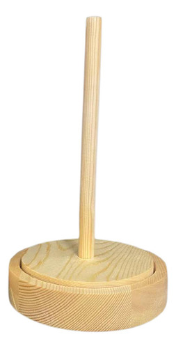 Soporte De Carrete De Hilo Giratorio De Madera Multiusos