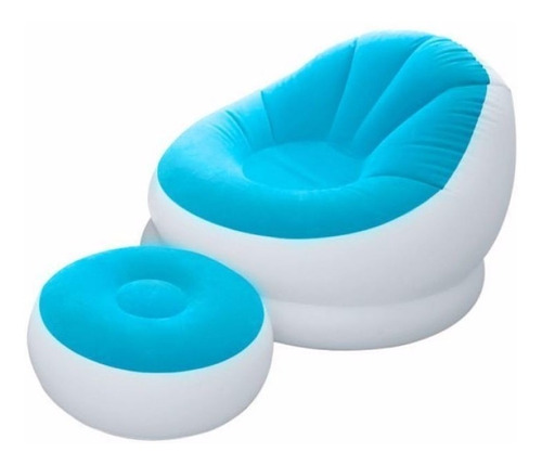 Sillón Inflable Intex Cafe Chaise #68572 Color Celeste