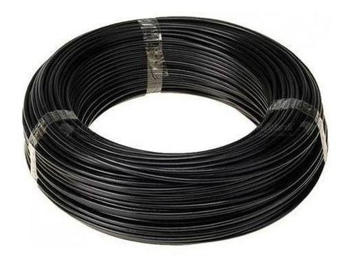 Fio Cabo Flexível 4mm Preto - 100 Metros