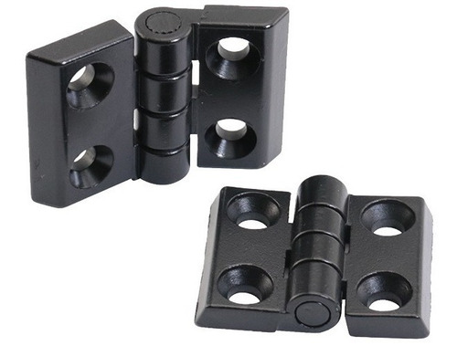 Pack X4u Bisagra Metalica Negra De Perfil 20x20 -cimech3d