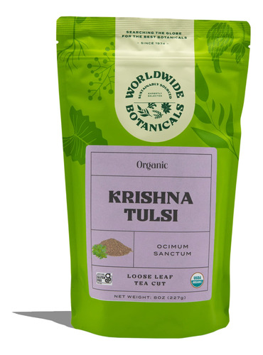 Worldwide Botanicals Te Organico De Albahaca Sagrada  Tulsi