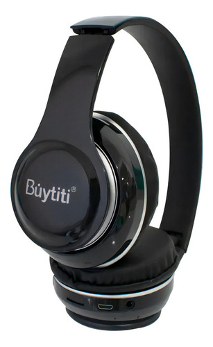 Audifonos Diadema Bluetooth Fm, Sd, Buytiti Audst66a Color Negro