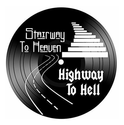 Stairway To Heaven Highway To Hell Design On A Upcycled Vint