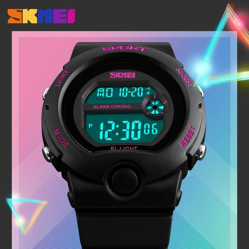 Reloj Mujer Skmei 1334 Crono Alarma Luz Sumergible Garantía