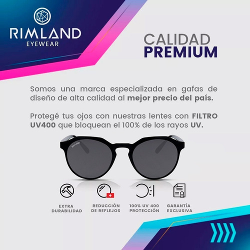 Imagen 6 de 9 de Anteojos Lentes De Sol Rimland Blink