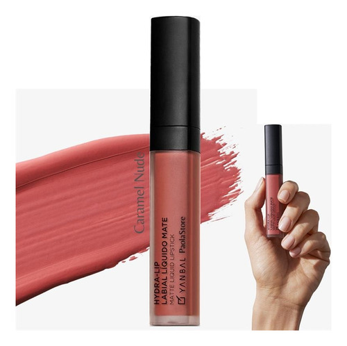 Hydra Lip Labial Liquido Mate Caramel Nude No Transf Yanbal