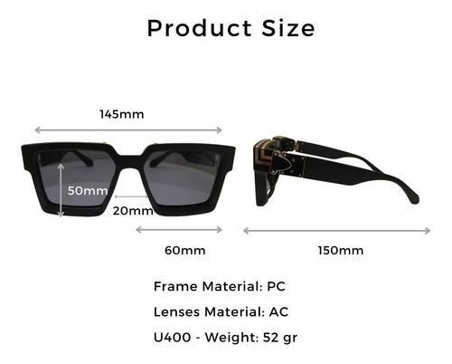 Imagen 2 de 4 de Lentes De Sol - Glam + Estuche + Paño