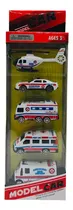 Comprar Vehiculos De Emergencia Ambulancia Helicoptero X5 Color Multicolor Personaje Médico