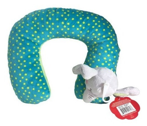 Imagen 2 de 2 de Almohadón Cuello Peluche Elefante Para Niños O Bebés