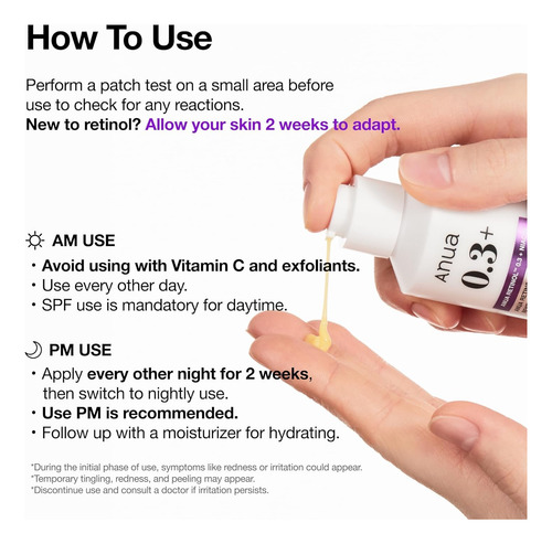 Anua Retinol 0.3% + Niacinamida 5% Antienvejecimiento Todo Tipo De Piel Noche