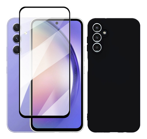 Capa Capinha Case Aveludada + Película 3d Para Galaxy A54 5g