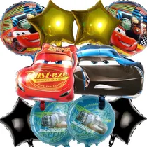 Comprar Kit Globos Metalicos Rayo Mcqueen Y Jackson Storm Cars 10 Pz Cars