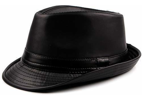 Italia Pu Leather Trilby Fedoras Panamá Jazz-hat Sombrero D