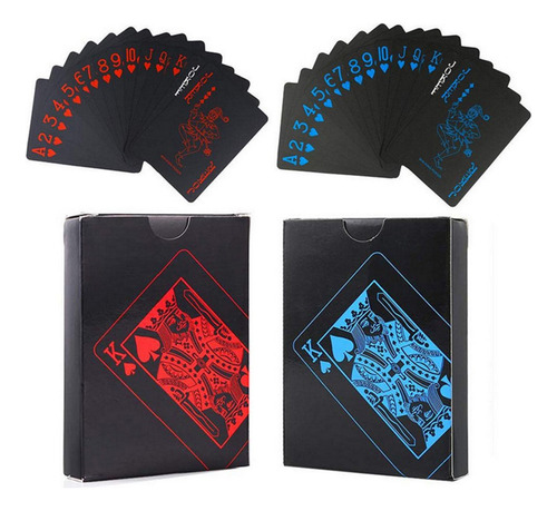 Pack 2 Juego De Naipes Naipe Cartas Barajas  Azul Y Rojo