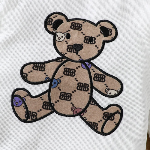 Conjunto De Mameluco De Algodón Bebé Con Estampado De Osito