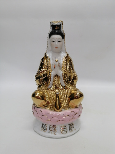 Escultura Japonesa Antigua Porcelana Benten Diosa Fortuna