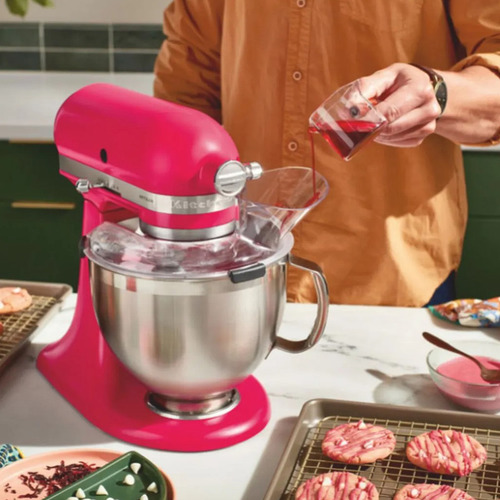 Batedeira Stand Mixer Artisan 4,8l Hibiscus 127v Kitchenaid Rosa 50-60hz