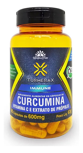 Cápsula Imune Curcumina C/ Vit C E Extrato De Própolis Org.