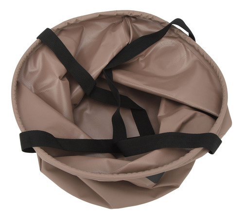 Sand Color Portable Camping Bucket 20l Pvc Folding Water