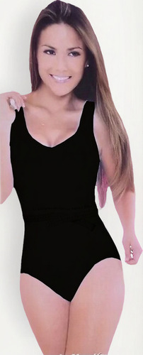 Faja Body Siluette Corte Francés C/ Top Y Corchete Mod. 2033