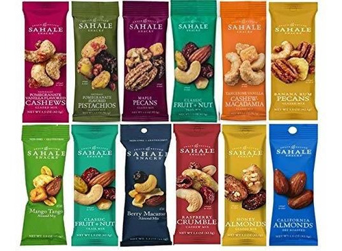 Sahale Snacks All Natural Mezclas De Nueces Agarra Y Va La