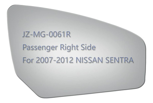 Espejo Lateral Para Nissan Sentra Passenger Lado Derecho Der