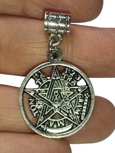 Imagen 1 de 10 de Tetragramaton Pentaculo Calado Plata Tibetana