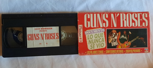 Video Cassette Guns N Roses Lo Que Nunca Se Vio Back