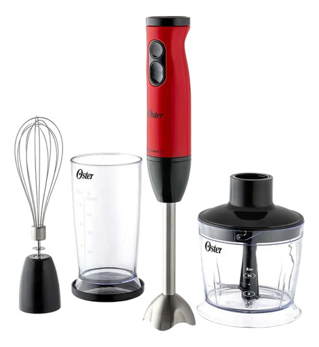 Batidora De Inmersion Oster 1 Veloc +turbo Fpsthb460a Rojo
