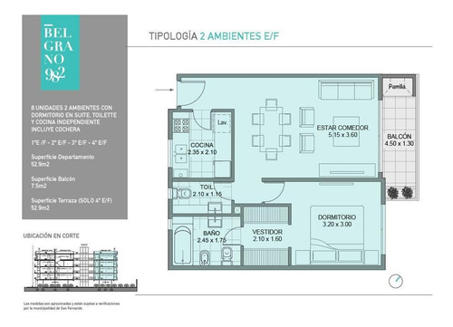Imagen 6 de 22 de Venta Departamento 2 Ambientes C/ Cochera Y Parrilla Apto Profesional Centro San Fernando