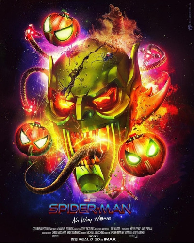 Póster Duende Verde Spiderverse Spiderman No Way Home Cine