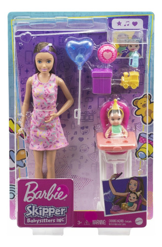 Set De Barbie Niñera Skipper Fiesta De Cumpleaños De Mattel