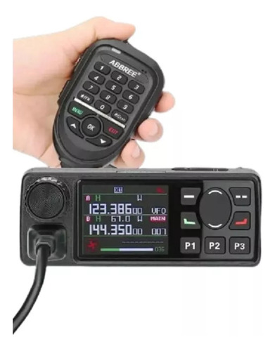 Rádio 25w Dual Band Vhf, Uhf, Fm E Aviação Abbree Ar-2520