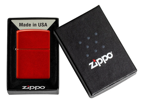 Imagen 6 de 10 de Encendedor Zippo Lighter Classic Metallic Red Rojo