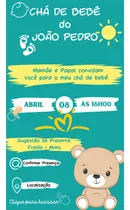 Comprar Convite Virtual Chá De Bebê Convite Digital Whatsapp