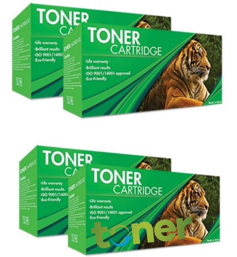 Kit 4 Toner Compatible Con Cf410a 410a Color Negro Generico