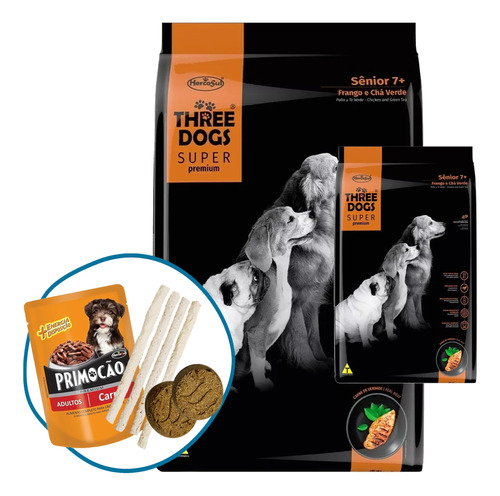 Alimento Perro 7+ Mature Senior Three Dogs 17 Kg + Regalo