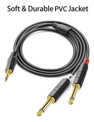 Cablecreation 15 Pies 35 Mm De Trs A Doble Cable De Divisor