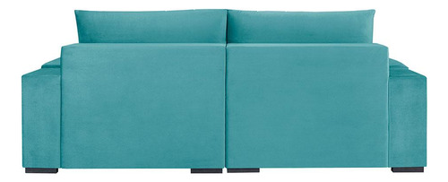 Sofá 3 Lugares Retrátil Línea Com Kit Usb Veludo Verde 19...