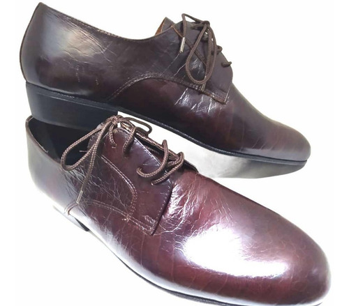 Zapato De Baile Tango Salsa Rock Baile Cuero Marrón Único