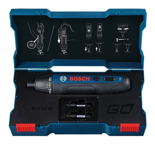 Imagen 4 de 5 de Atornillador eléctrico inalámbrico Bosch Professional GO 3.6V azul