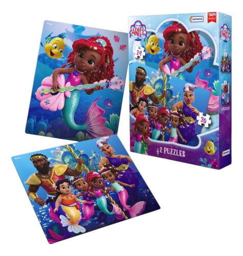 2 Puzzles X 24 Y 36 Pzas Princesas Disney Rompecabezas Juego