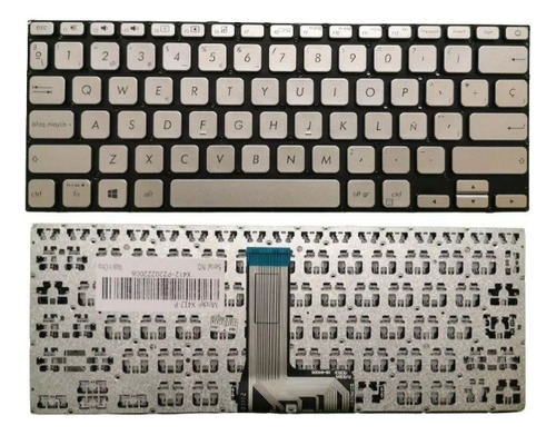 Teclado Compatible Asus X412 X412f X412d X412fa Plateado