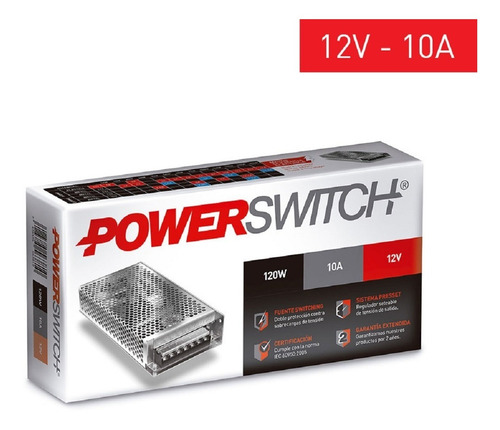 Fuente Switching Powerswitch 110-220 / 12 Vdc 10a. Arealed